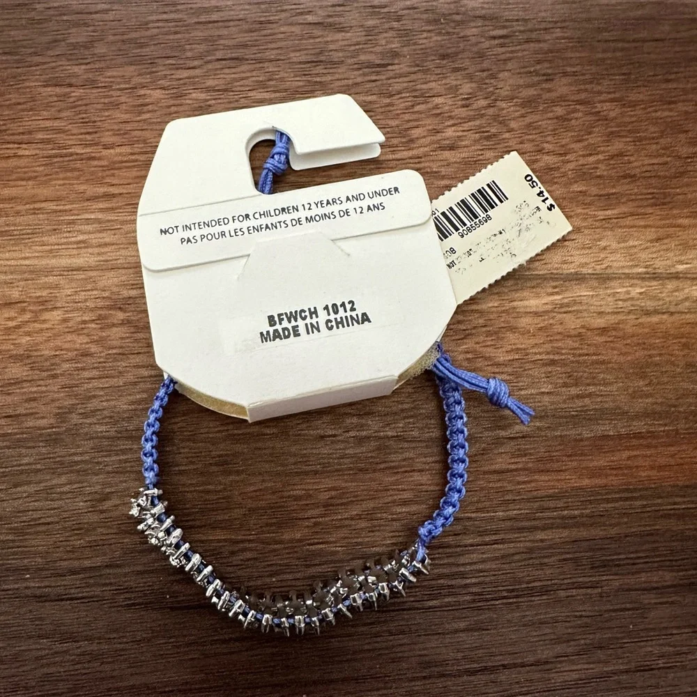 Aeropostale Gem and Cord Adjustable Bracelet